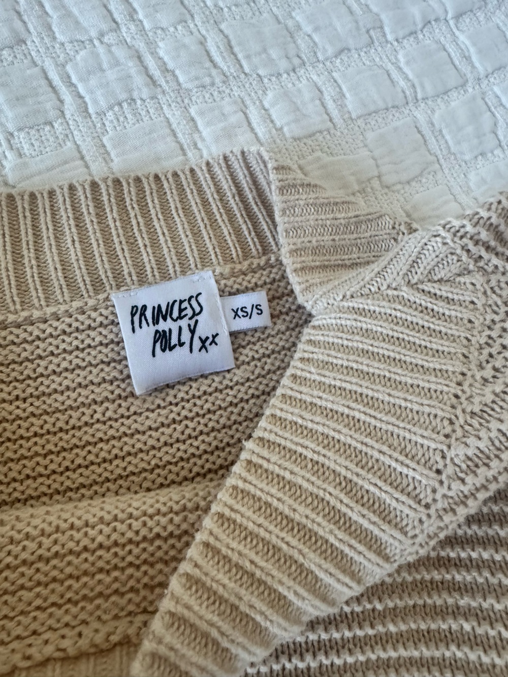 Princess Polly Beige Ribbed Sweater Set - Picture 4 of 5